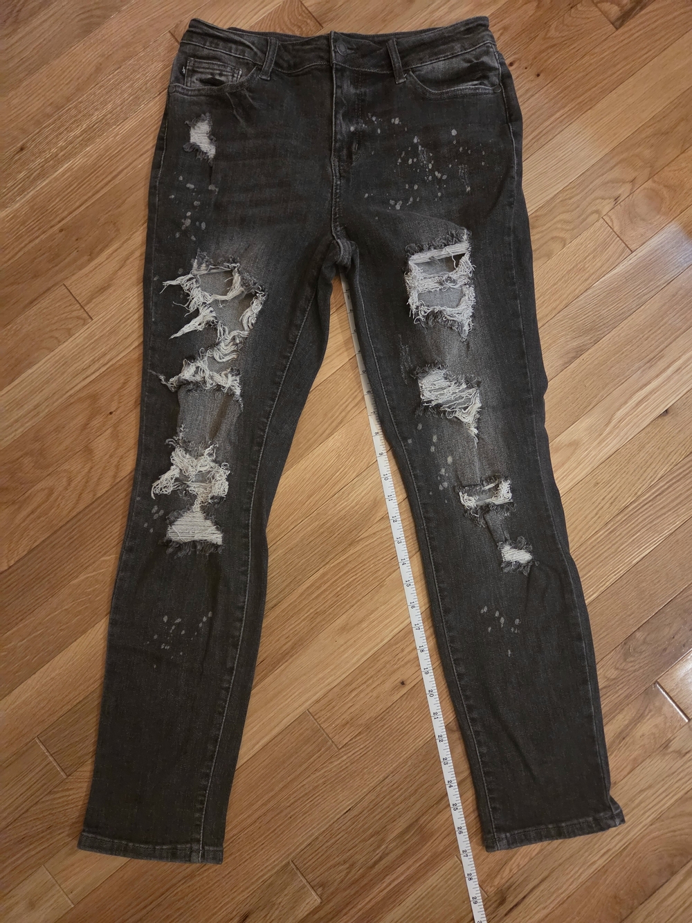 Judy Blue Black Distressed Boyfriend Fit Jeans Style JB8867 Size 9/29